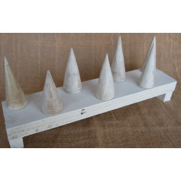 ESPOSITORE LEGNO ANELLO 7 CONI