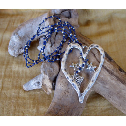 COLLANA ZAMA C/CATENA -73 BLU